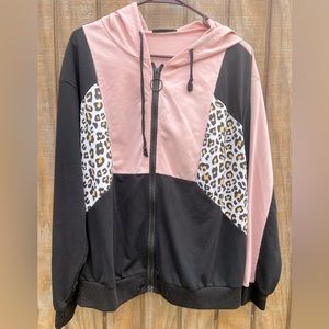 Shein Cheetah Print Zip-Up Jacket
